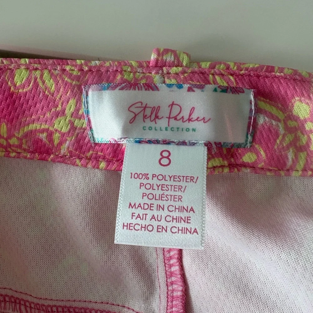 Stella Parker Collection Pink and Cream Patterned Shorts - Picture 3 of 4